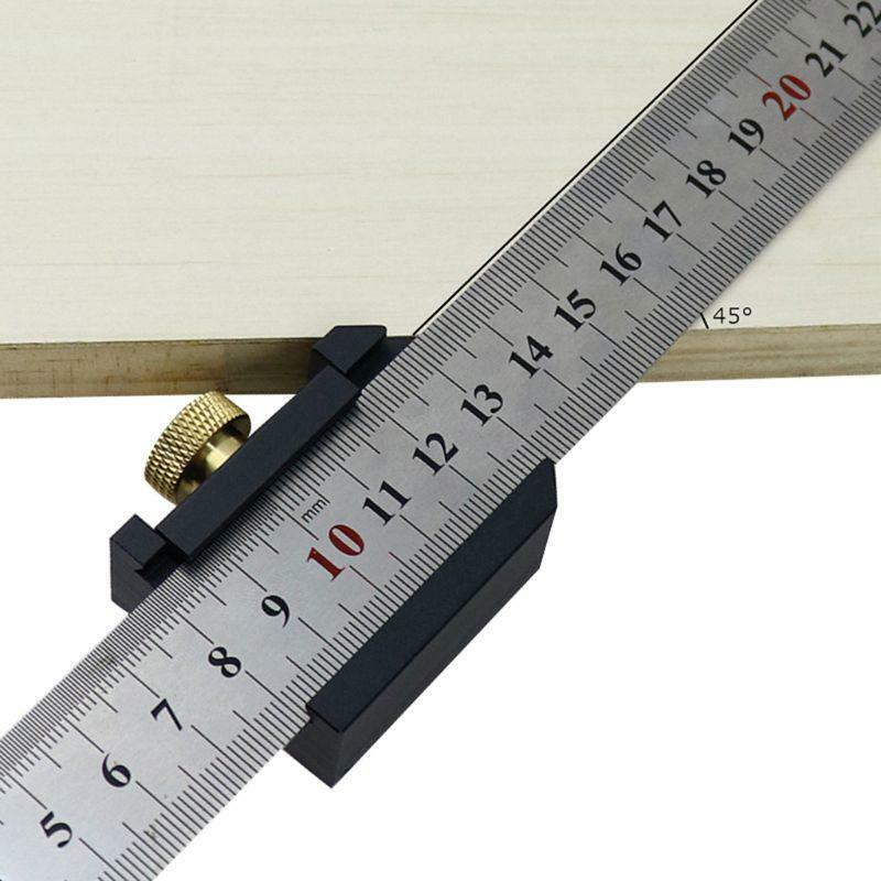 Aluminum Alloy Angle Scriber Ruler Positioning Block Carpentry Line Gauge Tools
