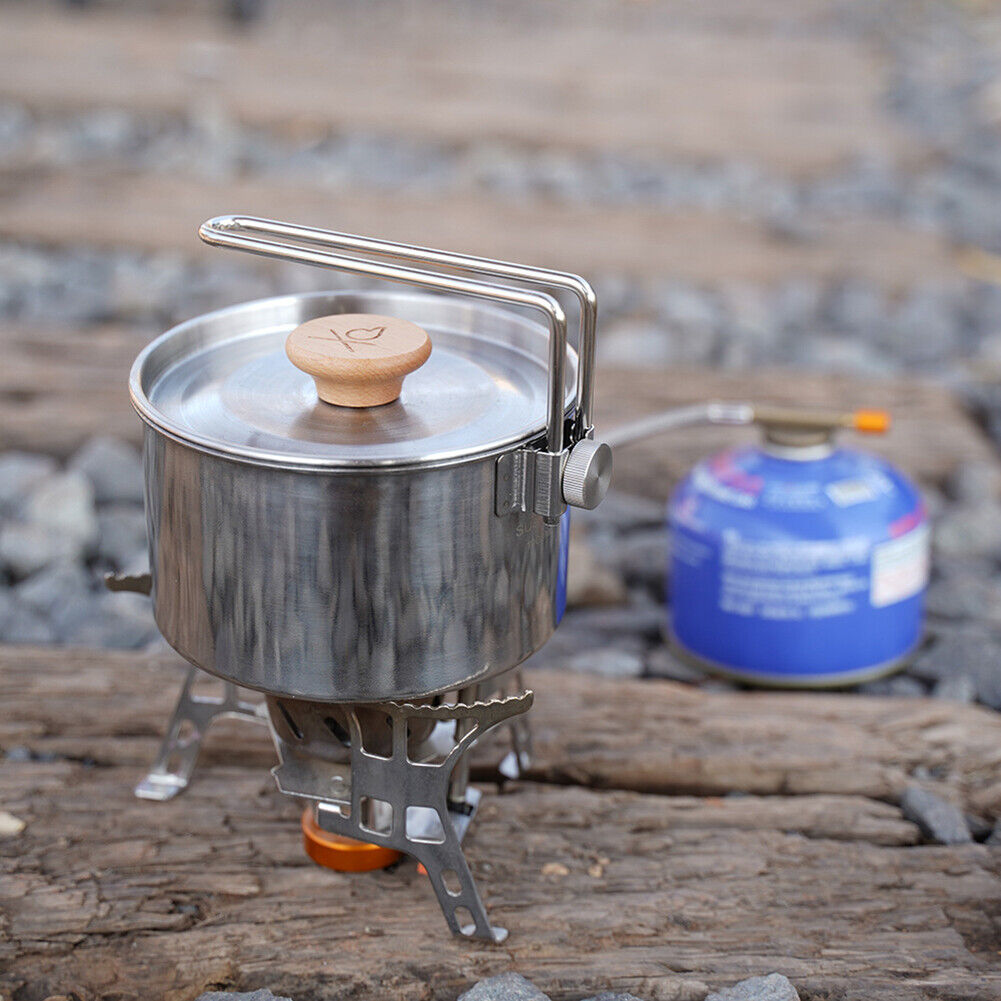 Outdoor Camping Pot Stainless Steel Tea Coffee Cooking Water Kettle Teapot