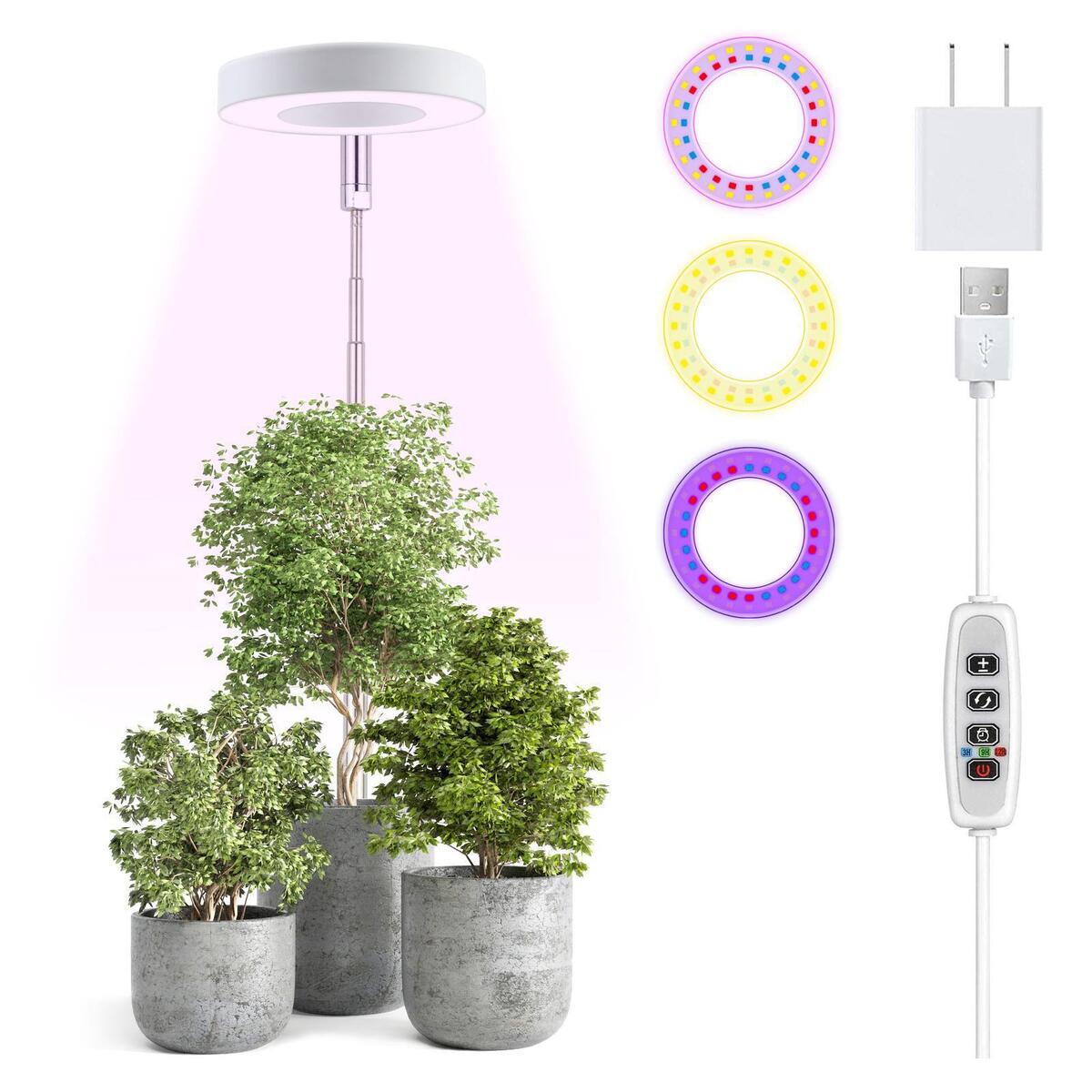 LED Growing Lamp Fixture 3/9/12H Timmer Grow Lights for Indoor Plants Potted