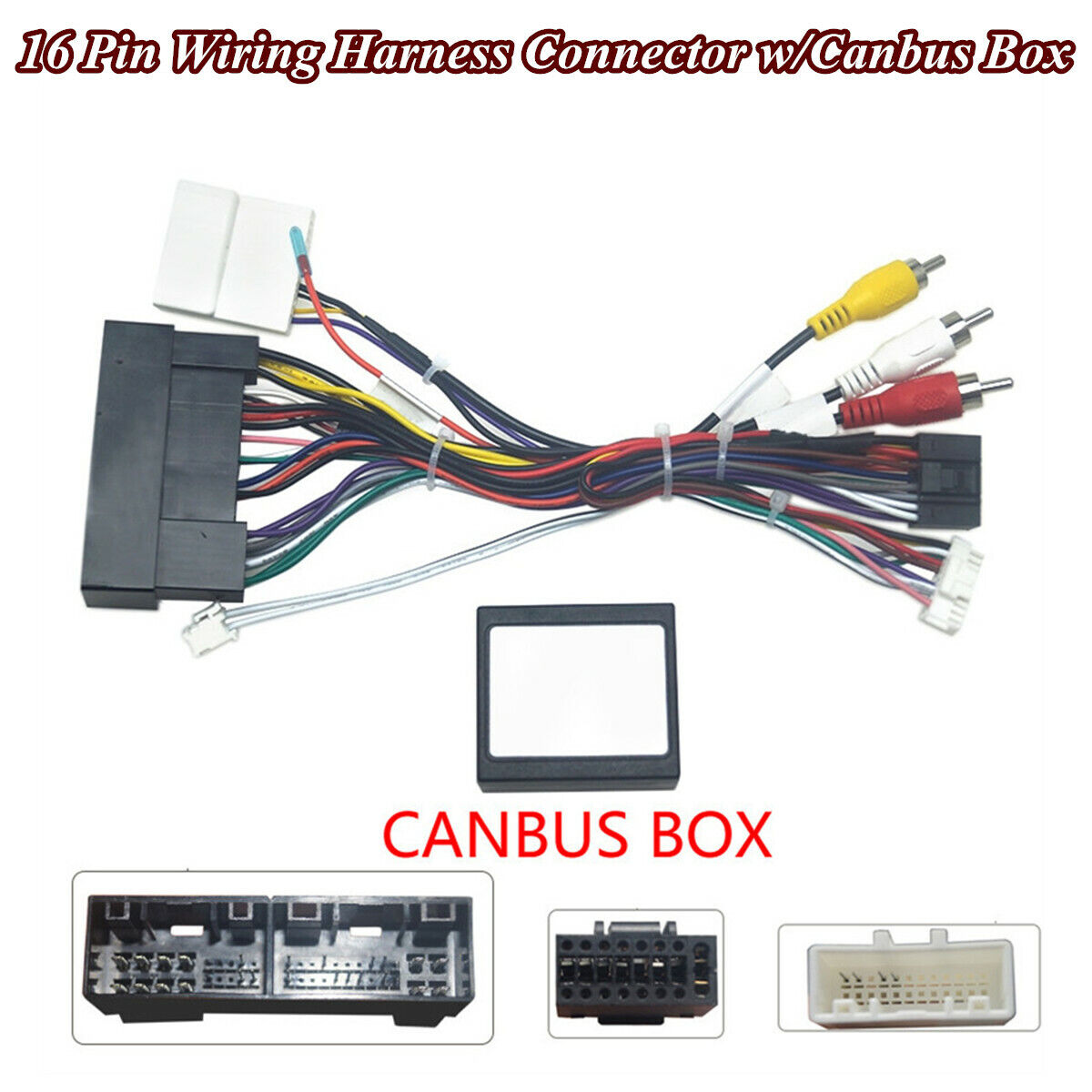 16pin Android Radio Power Cable w/Canbus Box For Hyundai Elantra Santa Fe Kia K3