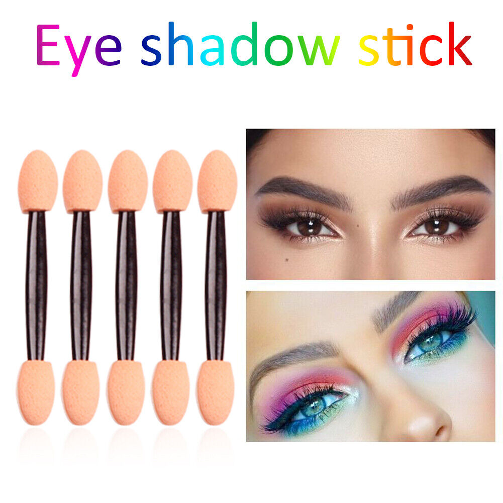 50pcs Pro Sponge Stick Eye Shadow Cosmetic Double-head Eyeshadow Brushes