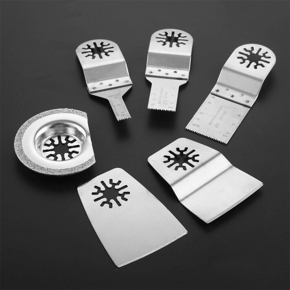 6x Oscillating Tool Saw Blades Scraper Cutter Concrete Stone Wood Grinding Tool