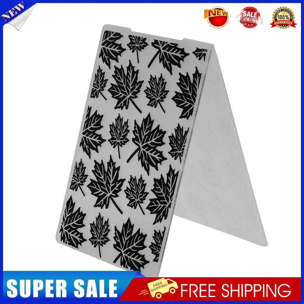 1pc Maple Leaves Plastic Embossing Folder Template For Scrapbook Photo