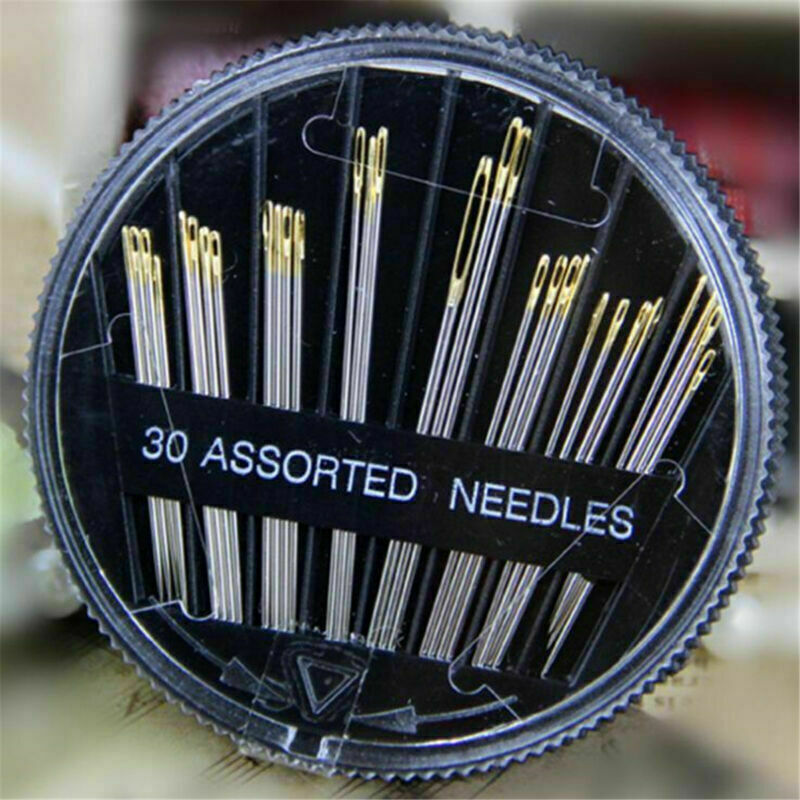 30Pcs/set Craft Quilt Sew Case Assorted Hand Sewing Needles Embroidery Mending