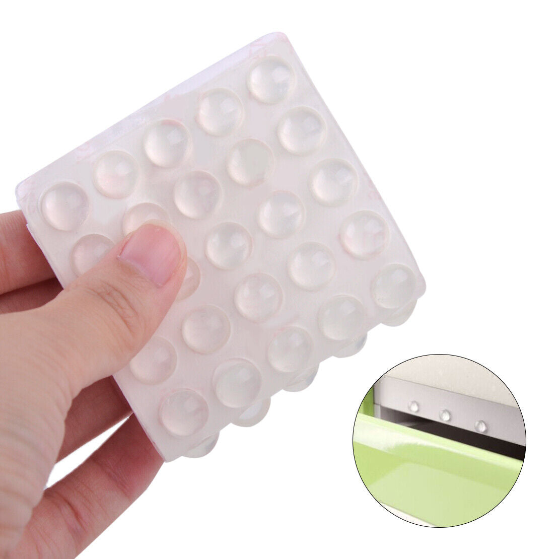 40x Self Adhesive Silicone Rubber Cabinet Door Pad Bumper Stop Damper Cushion Li
