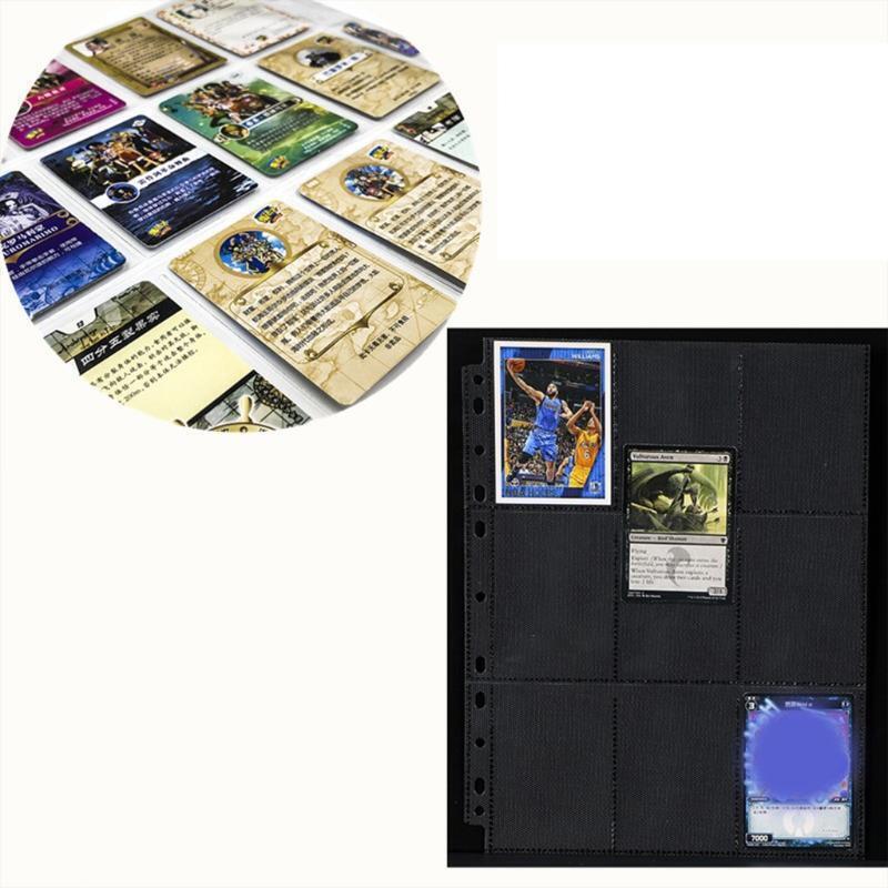 50Pcs Transparent Cards Sleeves Dual-side PP Pockets 900 Cards Capacity for Kids