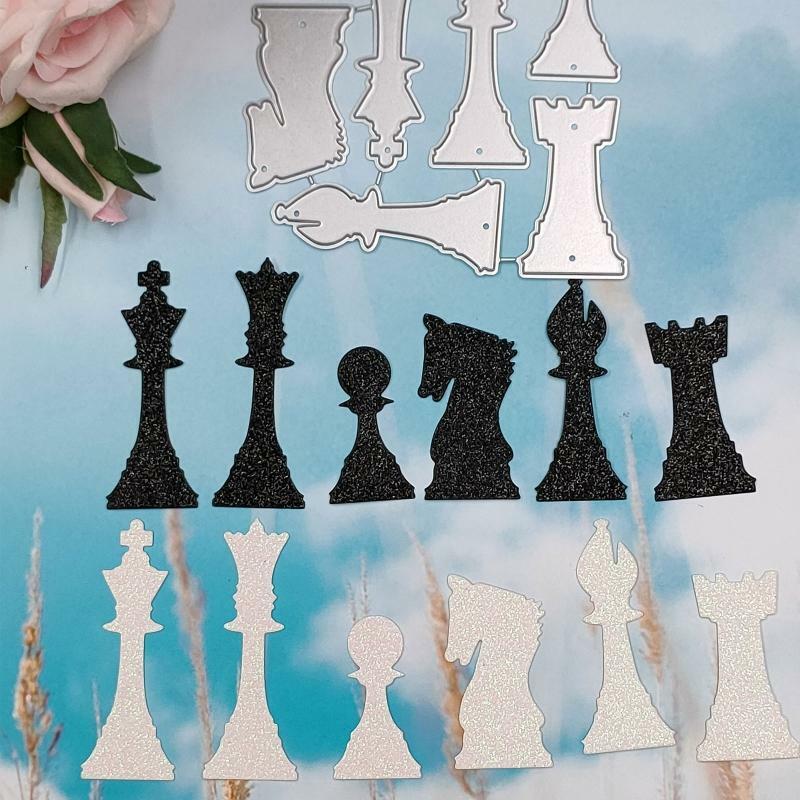 International Chess Metal Cutting Dies Stencil DIY Scrapbooking Album Template