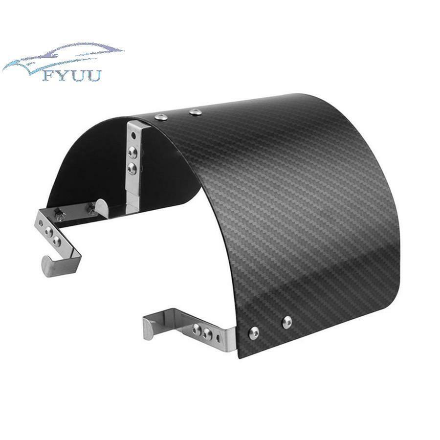 Car Air Intake Filter Stainless Steel Cover Heat Shield Matte Carbon Fiber Style