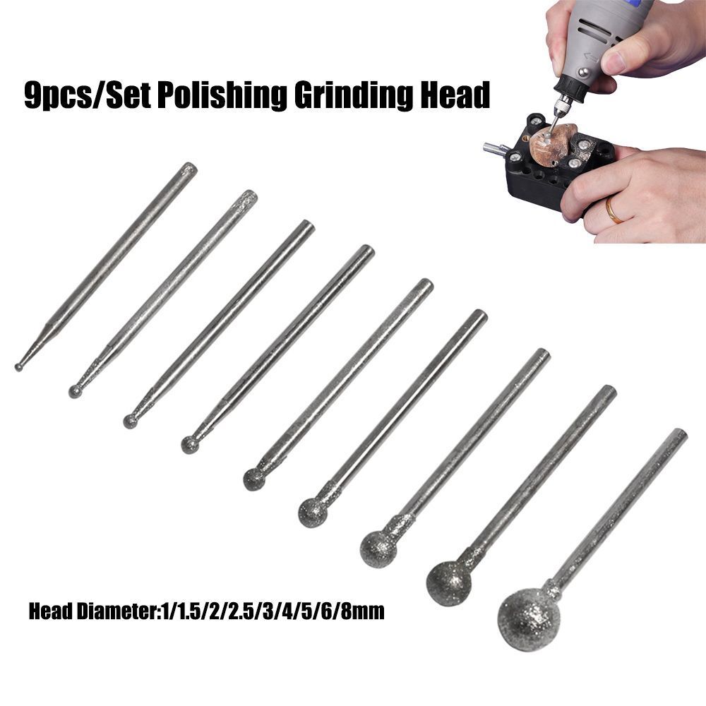 Diameter Shank Needle Head Cutter Jade Carve Tool Diamond Grind Grindings Bit