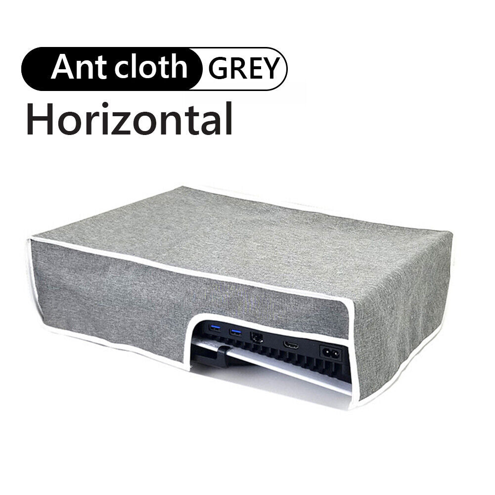 Dust Proof Cover for PS5 Console Protector Case (Horizontal Ant Cloth Grey)