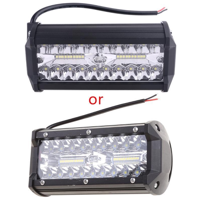 1Pc 7" 100W LED Work Light Long Bar Flood Spot Beam Waterproof Offroad 4WD