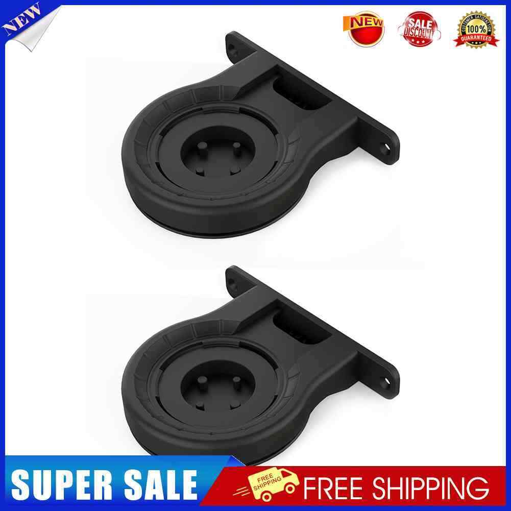 2pcs Smart Bluetooth-compatible Speaker Wall Bracket Outlet Holder (Black)