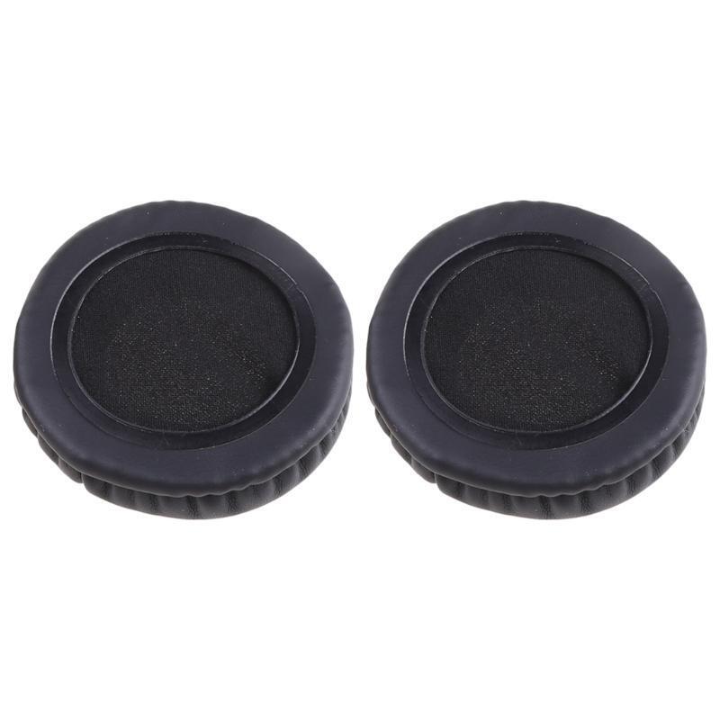1 Pair Replacement Faux Leather Sponge Ear Pads Cushions for Headphone Headset