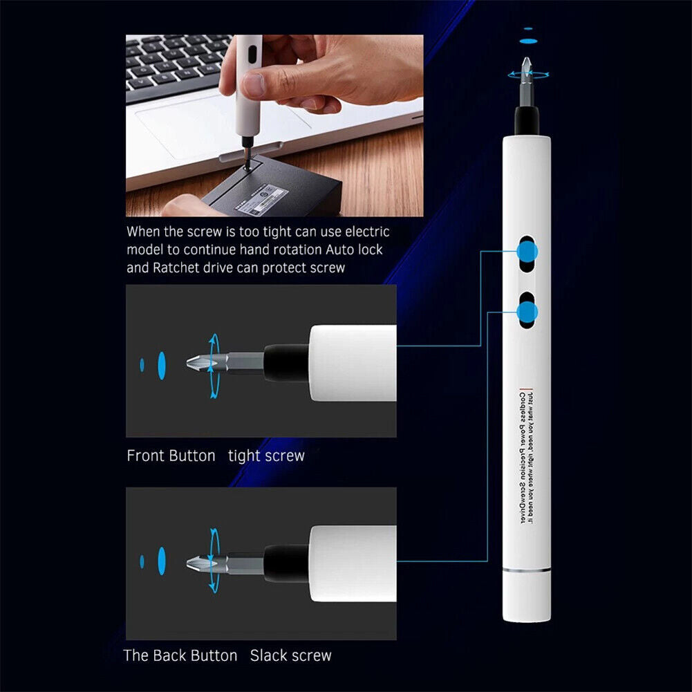 Mini Portable Electric Screwdriver Cordless Battery Power Drill with 18 Bit