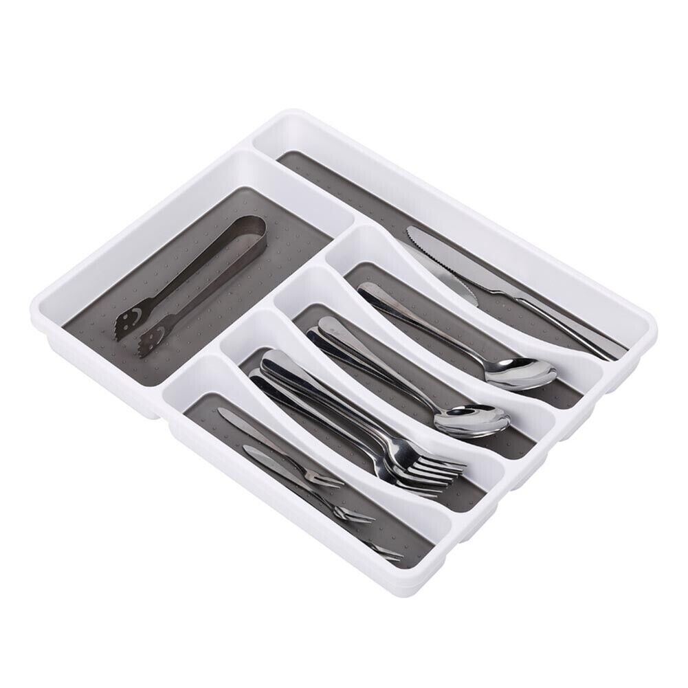 Cutlery Storage Tray Spoon Fork Tableware Drawer Rack Organizer Separation