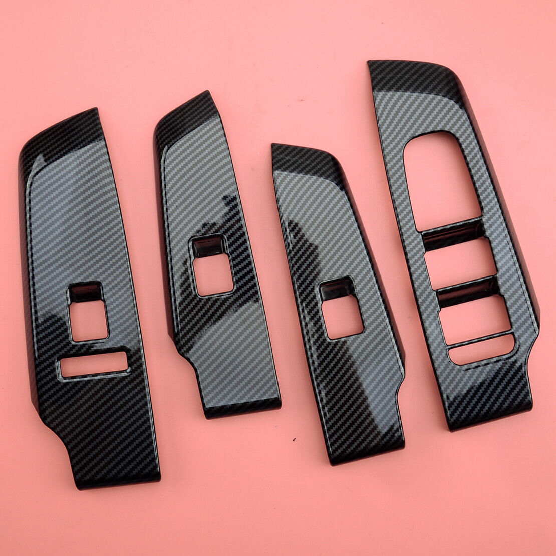 Fit for Mitsubishi Outlander Carbon Fiber ABS Window Switch Panel Trim Cover