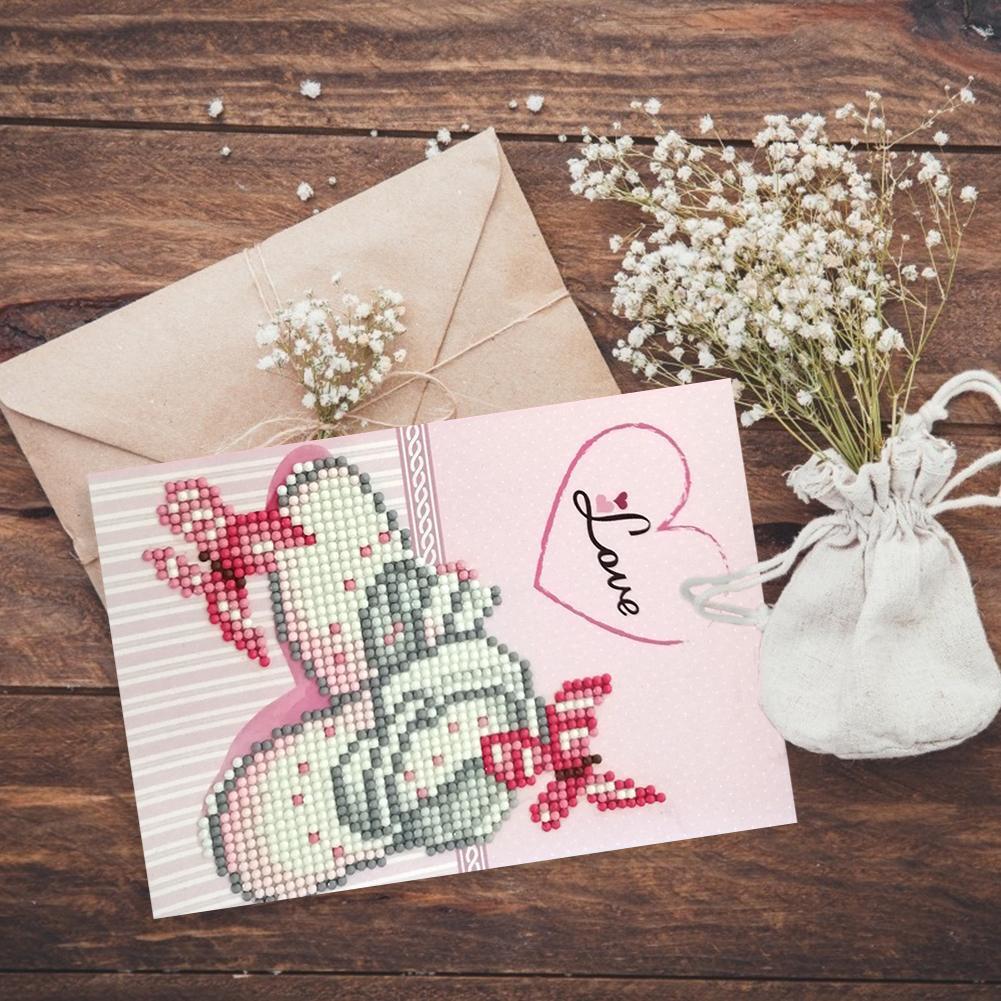 5D DIY Drills Diamond Painting Valentine Greeting Card Party Birthday Gifts