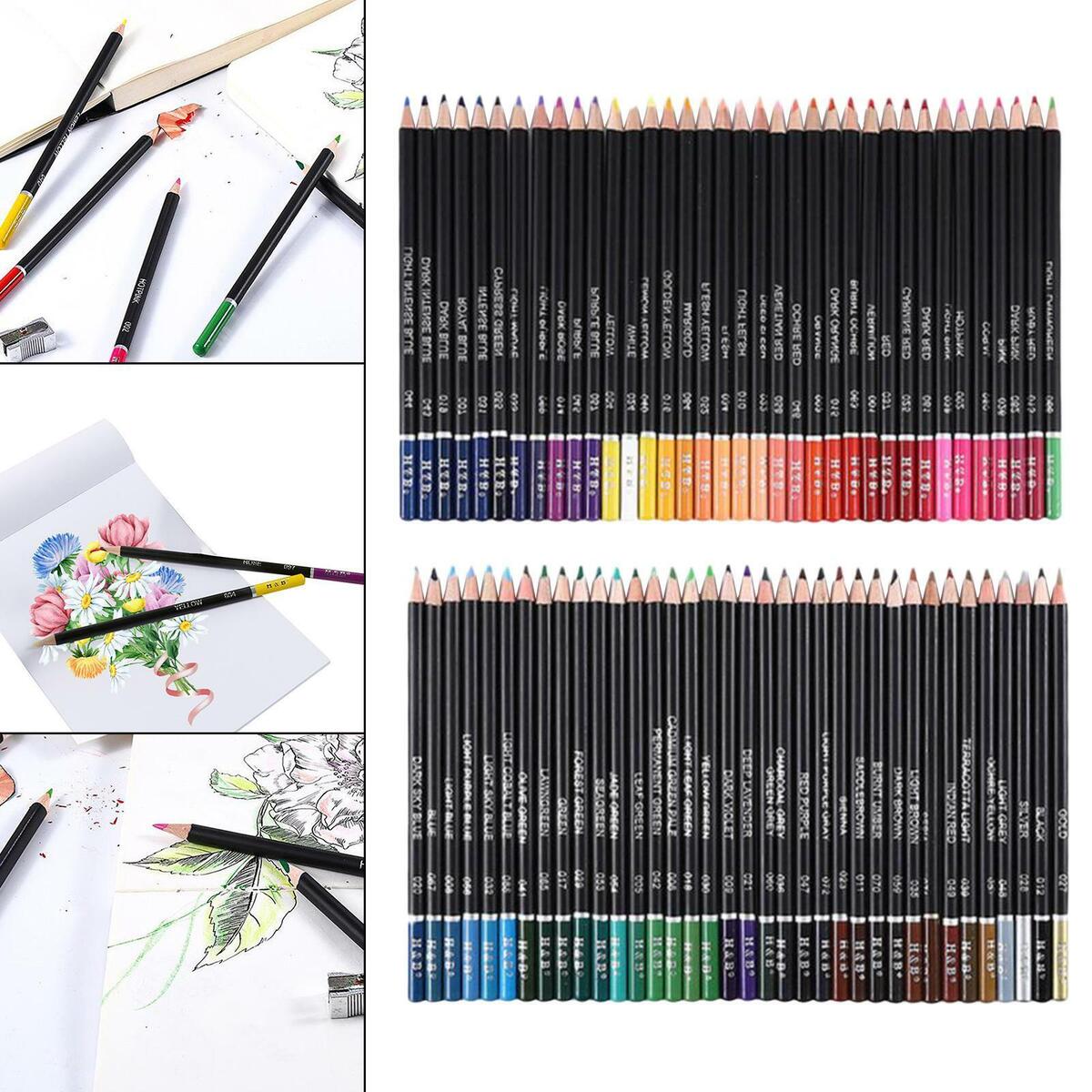72 Oil Colored Pencils Crafting for Sketchbook Stationery Artist Sketch