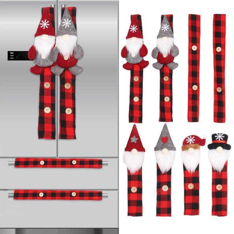 Xmas Festival Winter Door Handle Covers Window Display Cabinet Seasonal Decors
