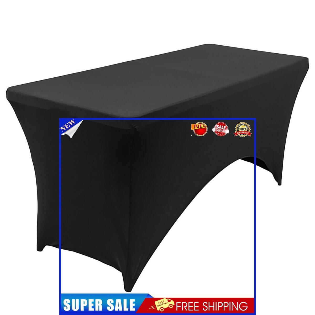 Rectangular Fitted Polyester Tablecloths High Stretch Table Cover (4FT)