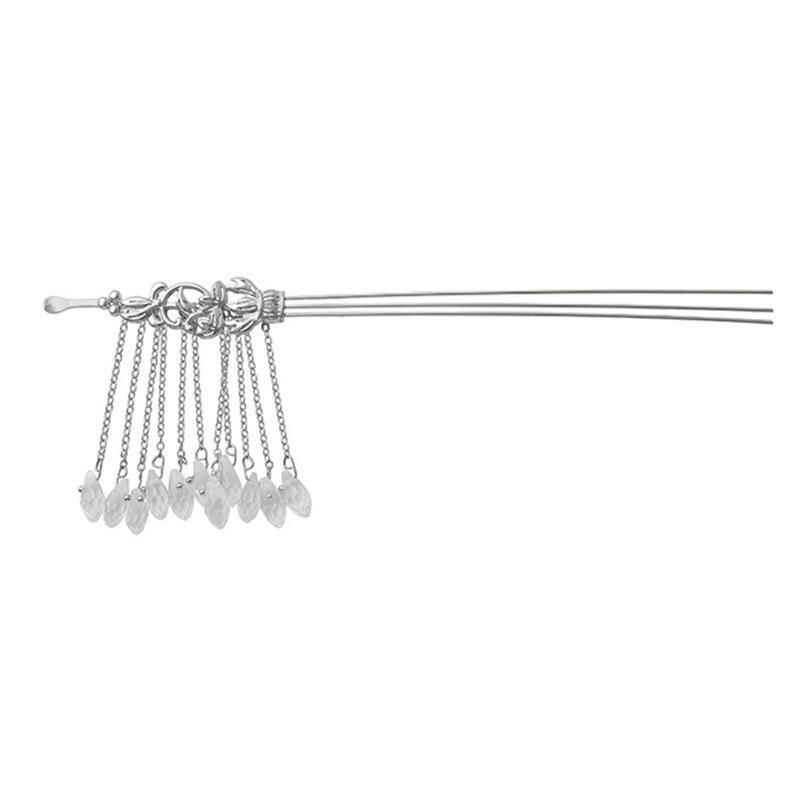 Elegant Leaf Shape Hair Pin Hair Fork Chinese Style Hair Pin for Long Hair