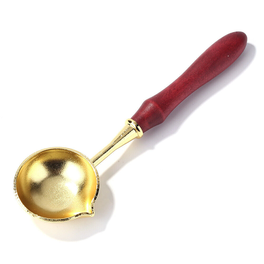 Wooden Handle Wax Seal Melting Furnace Spoon Melt Stove Stick Accessory (C)