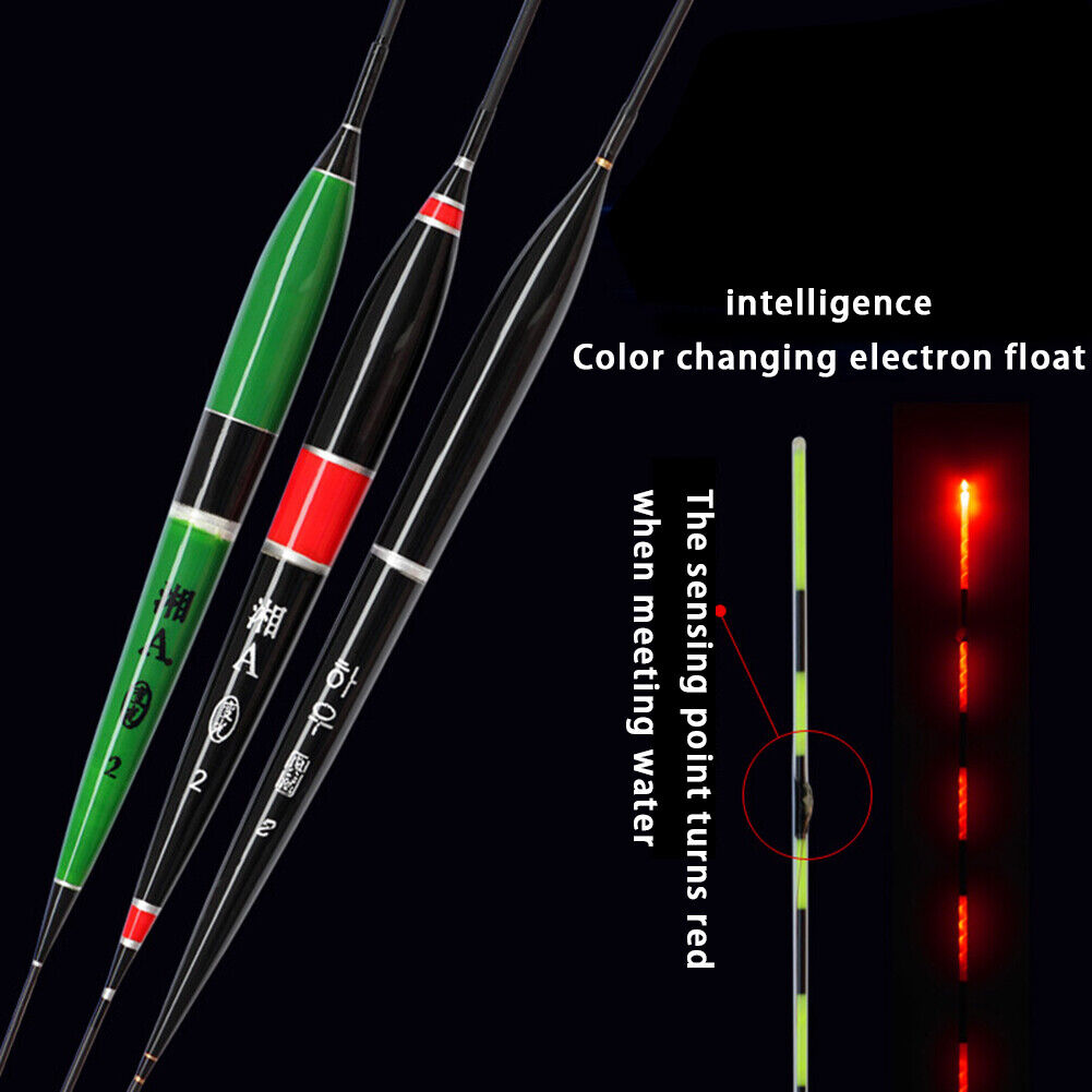 Electronic LED Light Fishing Float Bite Alarm Luminous Fish Tackle (Black)