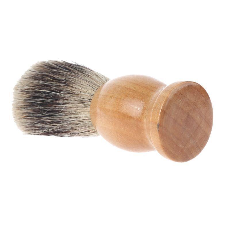 Shaving Razor Brush Badger Hair Wood Handle Men Shave Beard Barber Tool