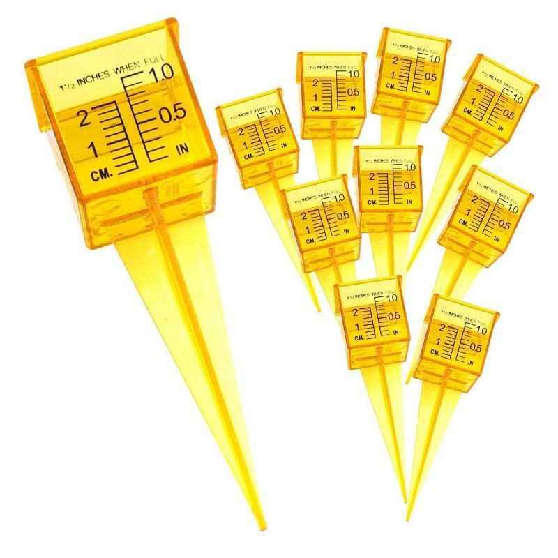 Wide Mouth Rain Gauge/Sprinkler Gauge Bright Yellow Outdoor Water Measuring Tool
