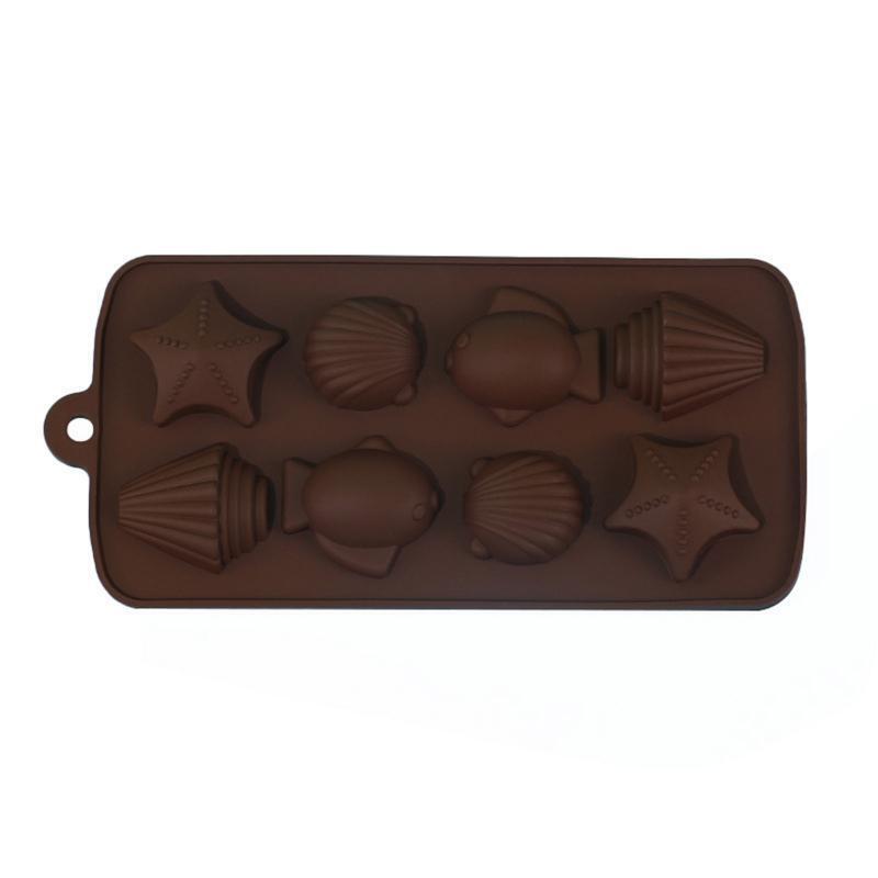 Marine Life Series Chocolate Moulds DIY Silicone Material Moulds Fondant Molds