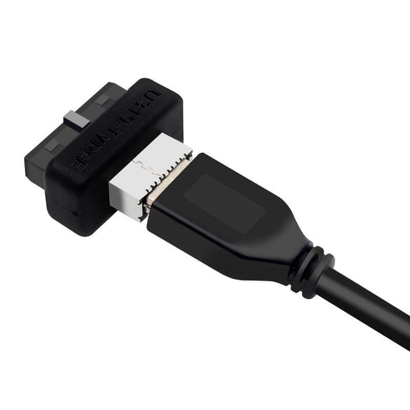 USB 19pin/20pin Front Panel Adapter with Shell to TYPE-E Vertical Motherboard