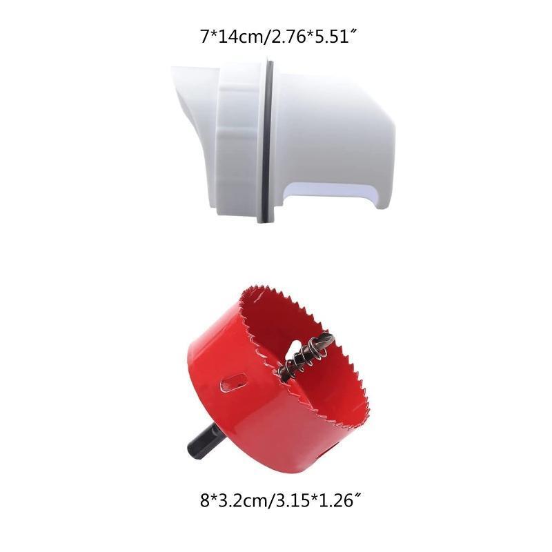 Rain Proof Poultry Feeder Port Gravity Feed Kit for Buckets Barrels Boxes DIY
