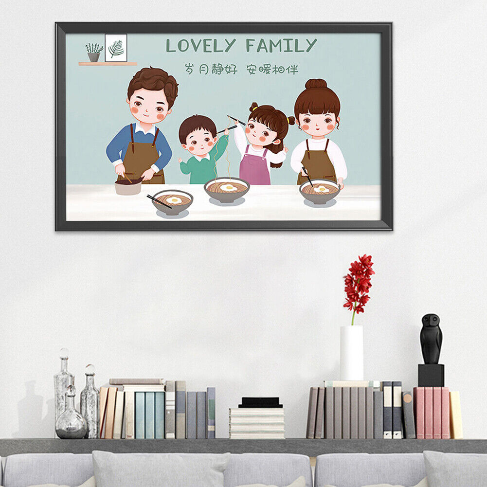 11CT Stamp DIY Cross Stitch Needlework Home Decor (DX1103 Lovely Family)