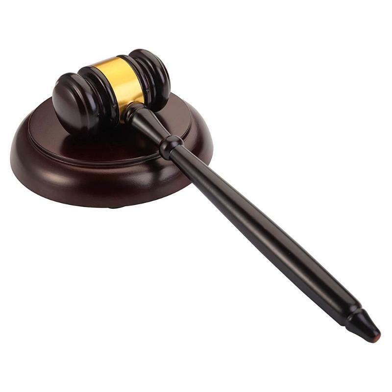 Wooden Judge Hammered the Court Hammer for Lawyer Judge Auction Sale Chairman