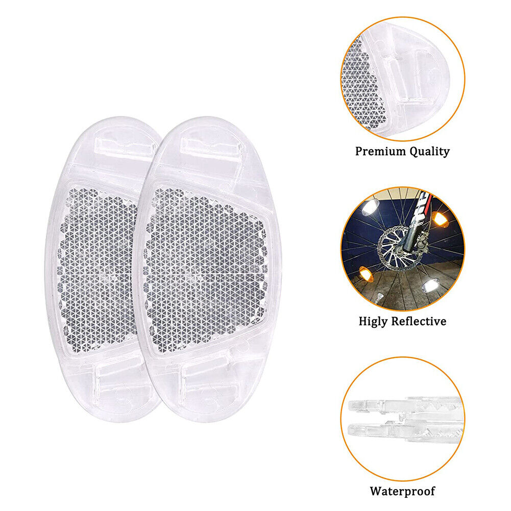 10pcs Bike Safety Warning Reflectors Night Reflective Cycling Accessories