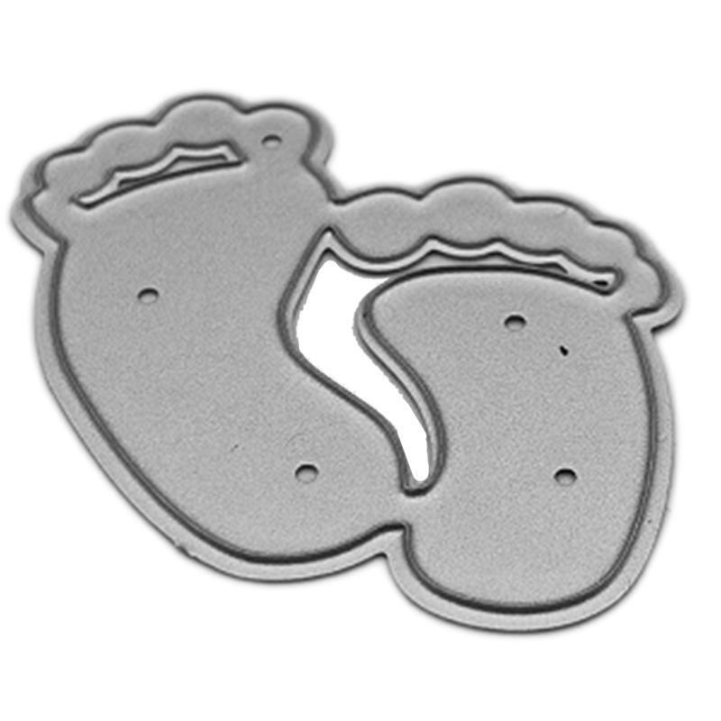 Baby Feet Footprint Metal Cutting Dies Stencil DIY Scrapbooking Paper Card Mold