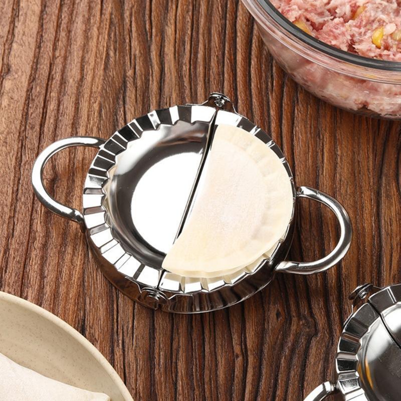 9pcs Dumpling Maker,Portable Dumpling Mold Set Stainless Steel Manual Pinch Ravi