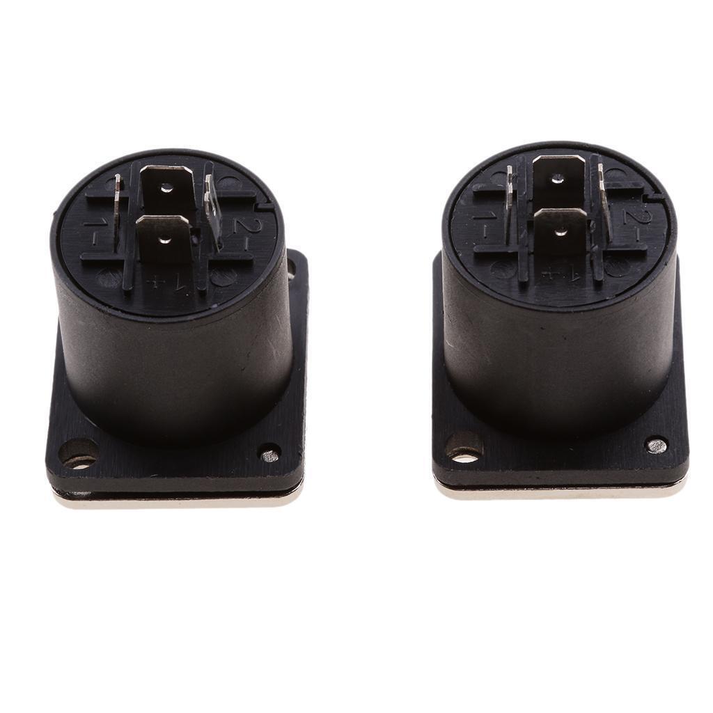 2x  4 Pin Female   Compatible Audio Cable Panel Socket