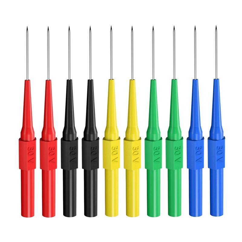 0.7mm Test Probe Pins Insulation Wire Piercing Needle Stainless Steel Back Probe