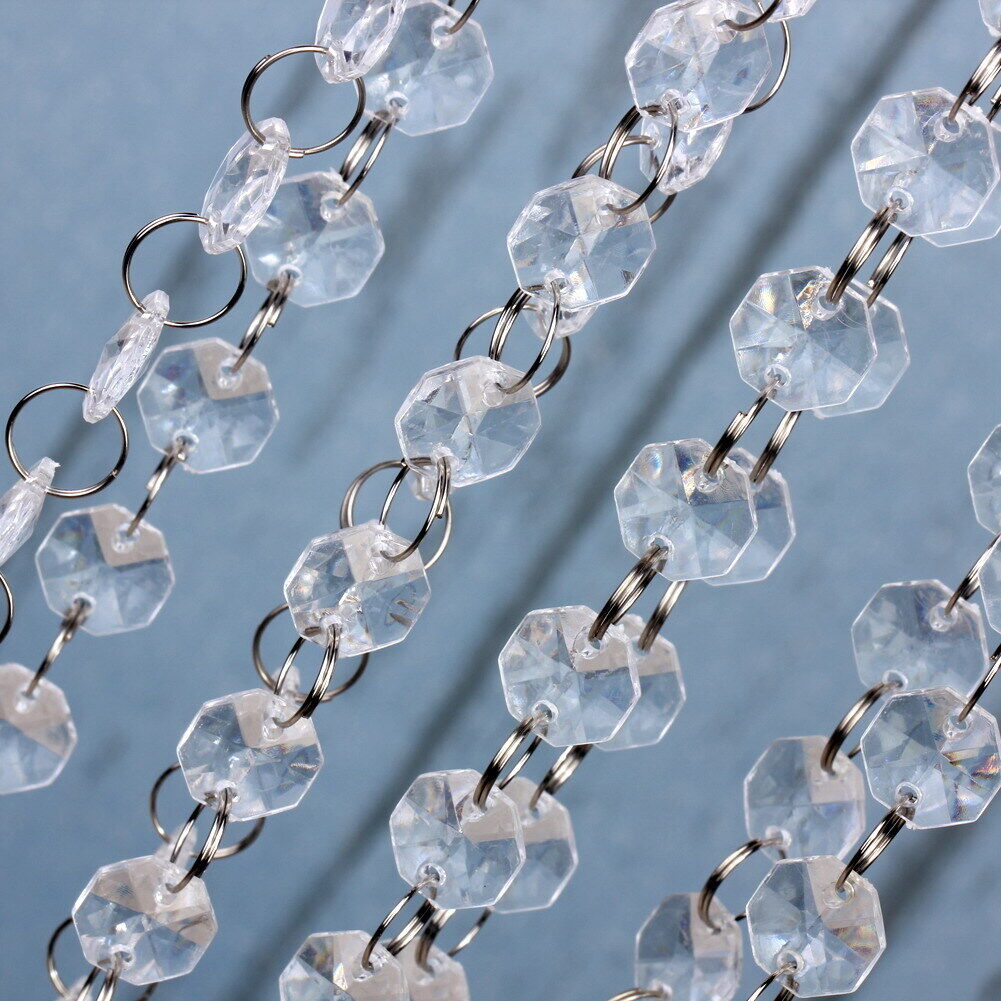 33 FT Crystal Clear Acrylic Bead Garland Chandelier Hanging wedding supplie