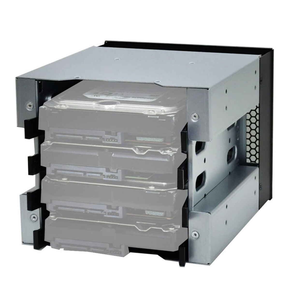 5" 4-Bay 3.5" SSD HDD Cage  Caddy Aluminum  Expansion Holder