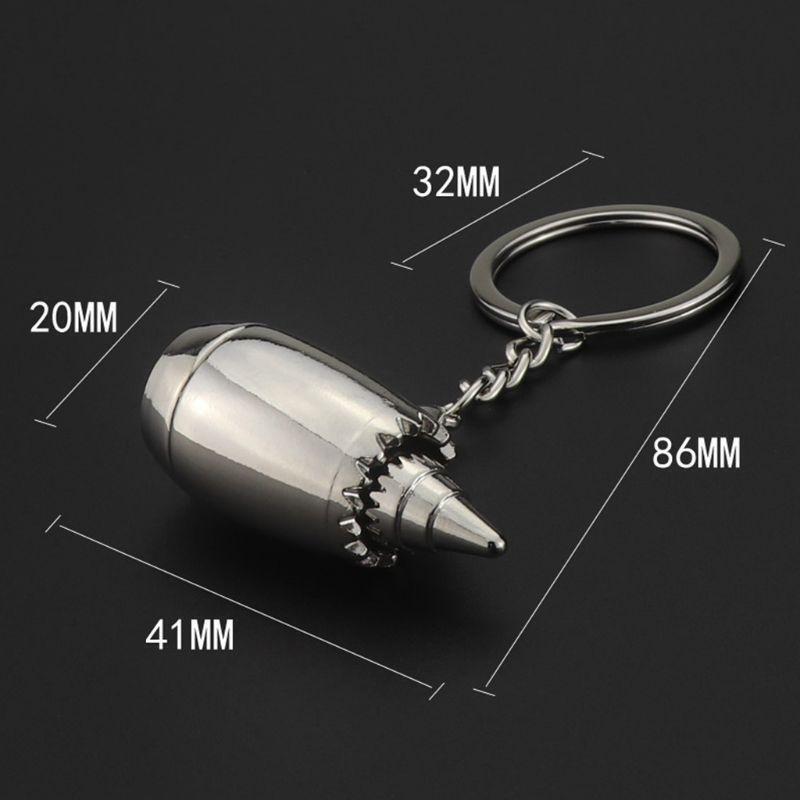 New Creative Airplane Turbine Pendant Key Ring Fashion Keychain Storage Keys Men
