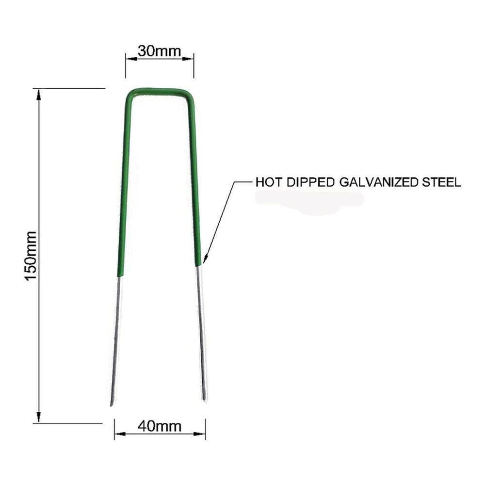 Spray Green Lawn Turf Fixing Nails U-shaped Ground Nails Turf Pegs Lawn Nails