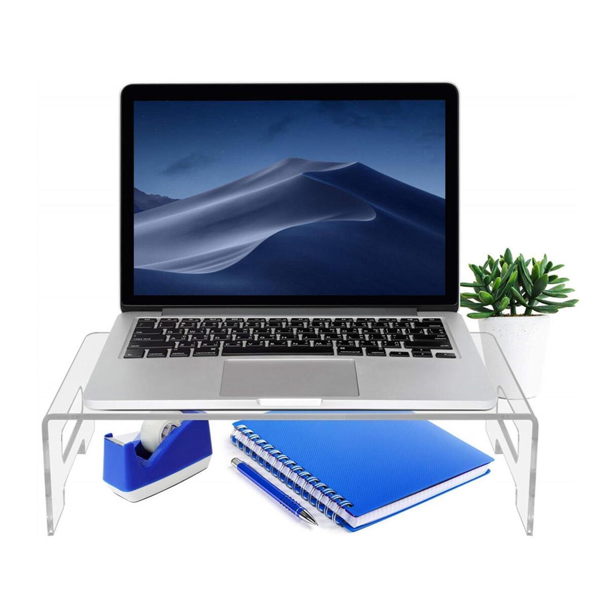 Clear Acrylic Computer Monitor Stand Holder Riser for Office Home Desktop, Free