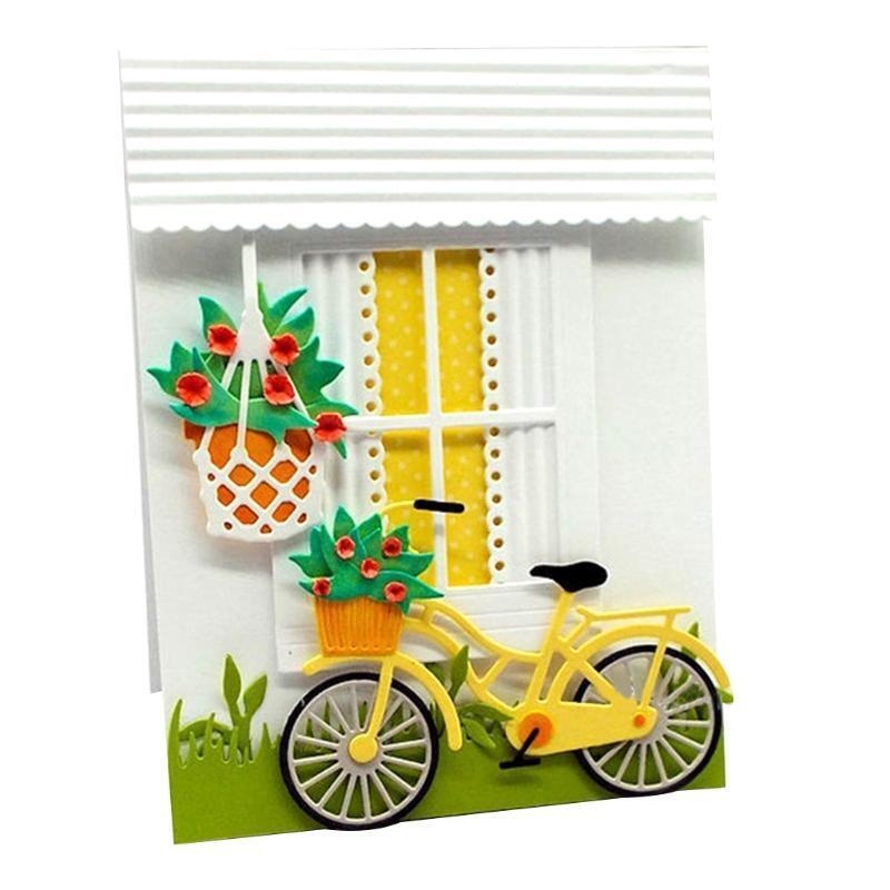 Bicycle Metal Cutting Dies Stencil DIY Scrapbooking Album Paper Card Template