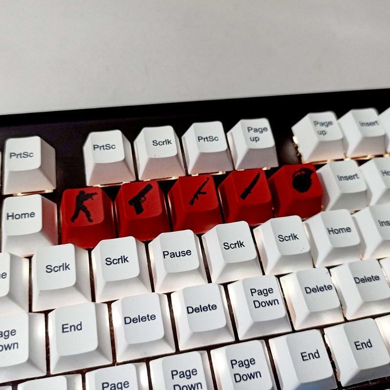 5pcs Creative Keycaps for Mechanical Keyboards OEM Profile PBT Dye-sub Keycap R4