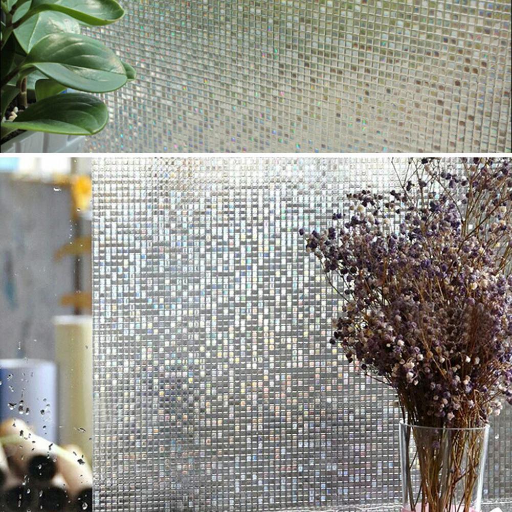Mosaic PVC Waterproof Anti Oil Frosted Opaque Glass Window Decorative Film