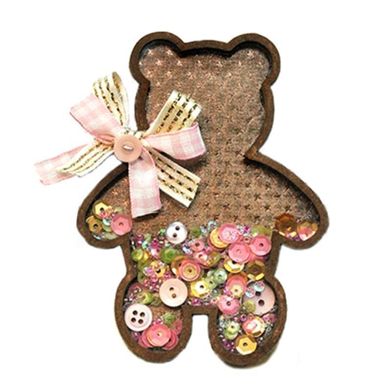 Cute Bear Shaker Metal Cutting Dies Stencil DIY Scrapbooking Embossing Template