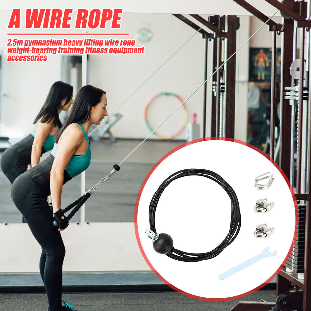 Gym Cable Wire Rope Heavy Duty Training Strength Fitness Pulley Equipment