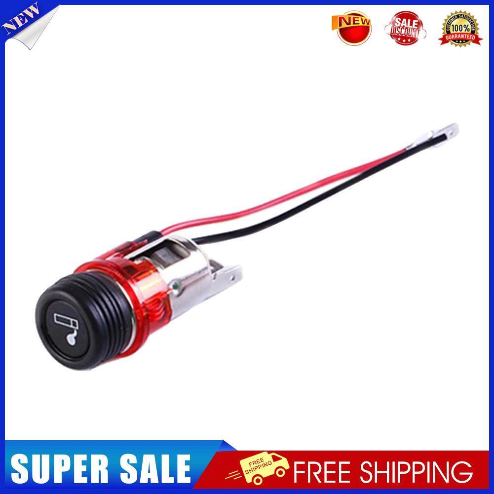 12V Cigarette Lighter Assembly Car Motorcycle Boat Power Socket Plug (Red)